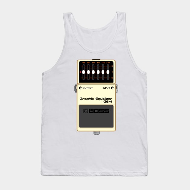 Boss GE-6 Graphic Equalizer Guitar Effect Pedal Tank Top by conform